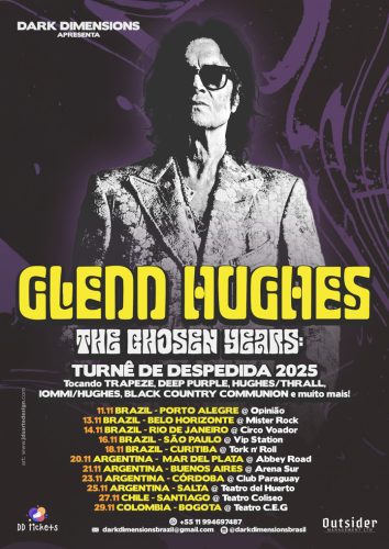 Glenn Hughes Souh America tour flyer, November 2025